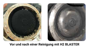 H2 BLASTER Reinigung Vorher/Nachher Vergleich